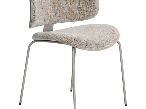 Czarne krawatowe krzesło Natalia Model 3D