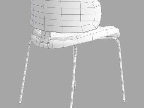 Black tie natalia chair 3D Model