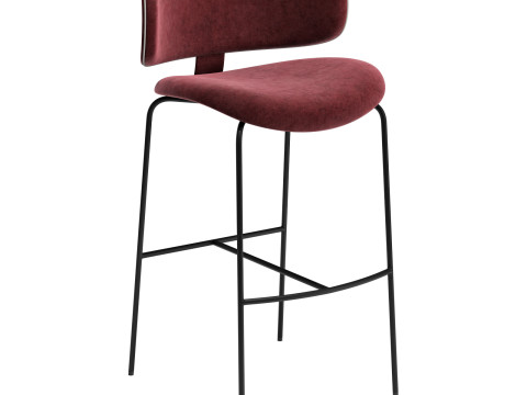 Black tie natalia stool 3D Model
