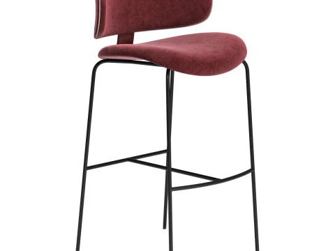 Black tie natalia stool 3D Model