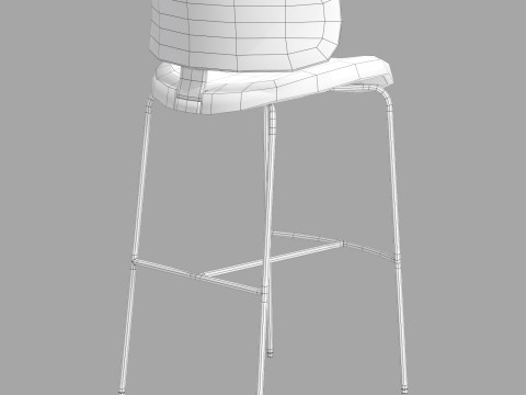 Black tie natalia stool Modelo 3D