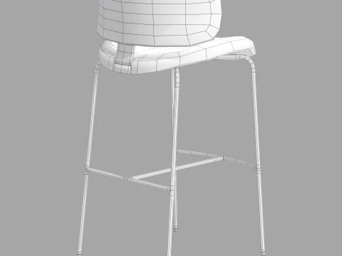 Black tie natalia stool 3D Model