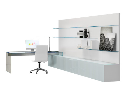Gallotti and radice office set elle plus 10-air desk 3D 모델