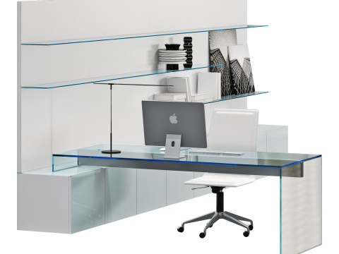 Gallotti and radice office set elle plus 10-air desk 3D 모델