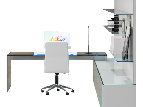 Gallotti and radice office set elle plus 10-air desk 3D 모델