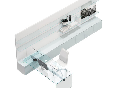 Gallotti and radice office set elle plus 10-air desk 3D 모델