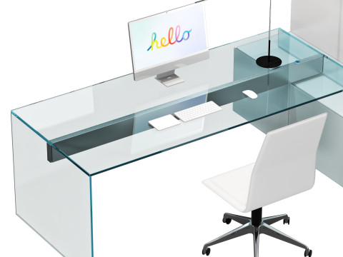 Gallotti and radice office set elle plus 10-air desk 3D 모델