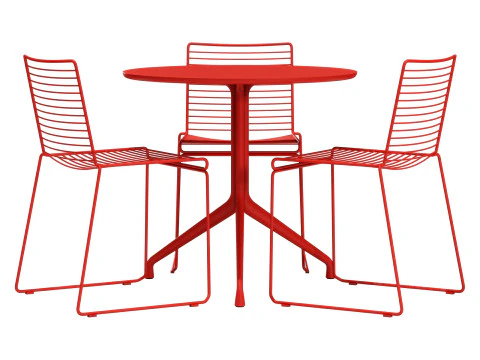 Hay dining set hee chair-AAC table 3D Model