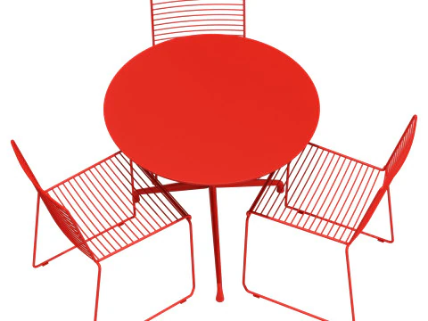 Hay dining set hee chair-AAC table 3D Model