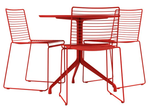 Hay dining set hee chair-AAC table 3D Model