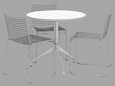 Hay dining set hee chair-AAC table Modelo 3D