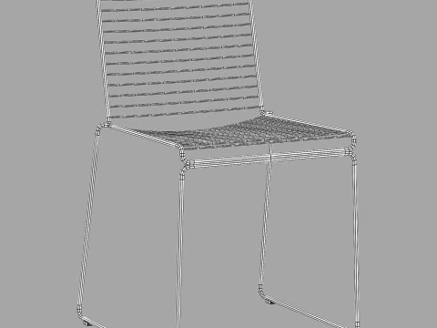 Hay dining set hee chair-AAC table 3D Model