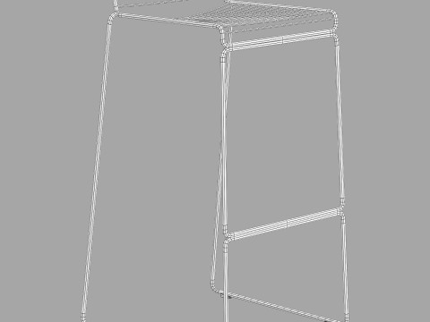 HAY hee-bar stool high Modelo 3D