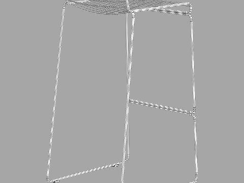 HAY hee-bar stool high Modelo 3D