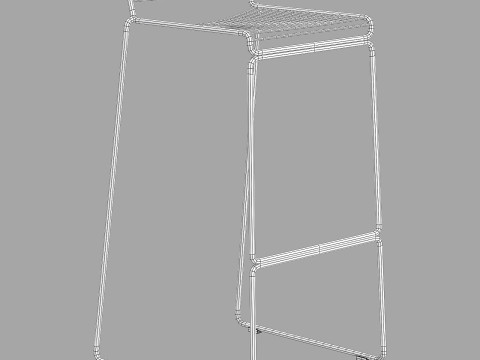 HAY hee-bar stool low Modèle 3D