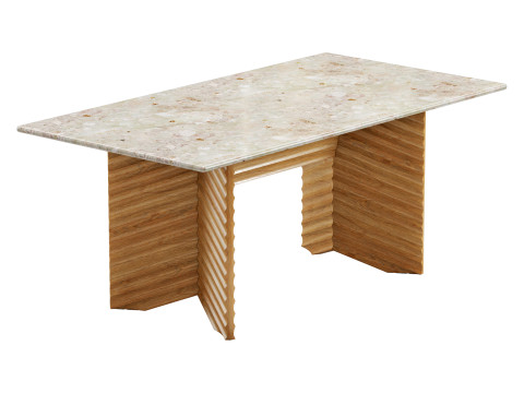 Moroso dining set get lucky chair-rows table 180x95 Modelo 3D
