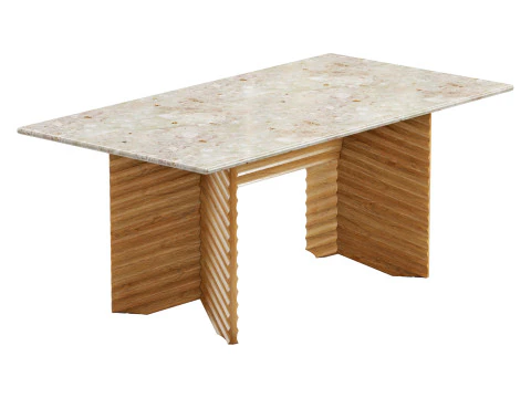 Moroso set da pranzo get lucky sedia-fila tavolo 180x95 Modello 3D