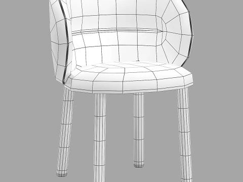 Moroso set da pranzo get lucky sedia-fila tavolo 180x95 Modello 3D