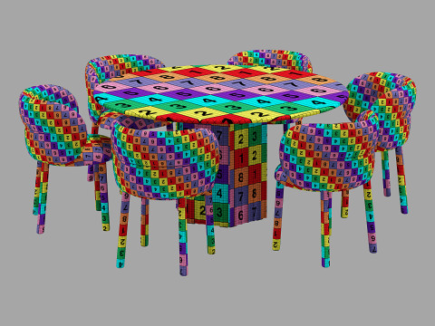 Moroso dining set get lucky chair-rows table D150 Modelo 3D