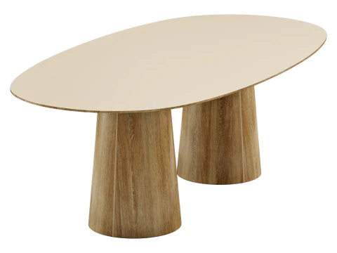 मोरोसो डाइनिंग सेट टल्प चेयर-वॉल्यूम टेबल ओवल 3D मॉडल