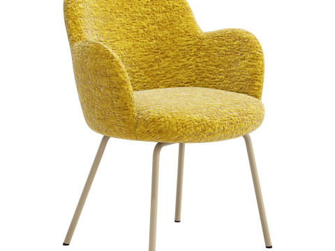Moroso tulp chair-metal legs Modelo 3D