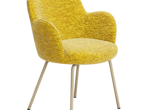 Moroso tulp chair-metal legs Modelo 3D