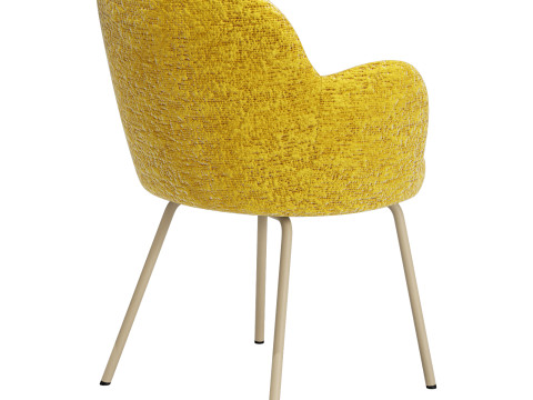 Moroso tulp chair-metal legs Modelo 3D