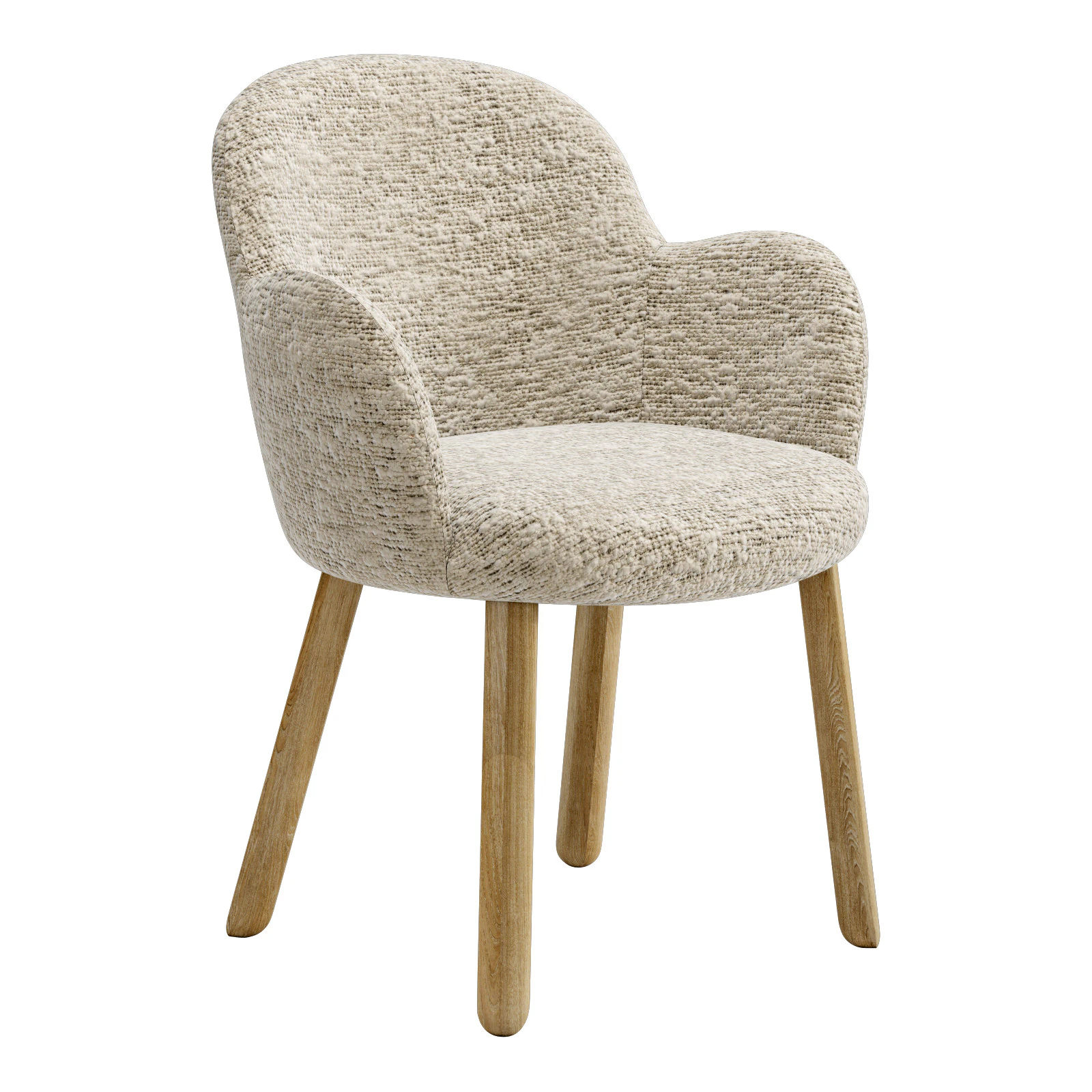 Moroso tulp chair-wood legs 3D Model .c4d .max .obj .3ds .fbx .stl .blend