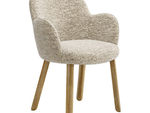 Moroso tulp chair-wood legs Modelo 3D