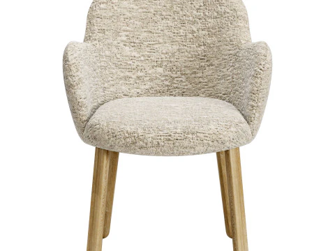 Moroso tulp chair-wood legs 3D Model