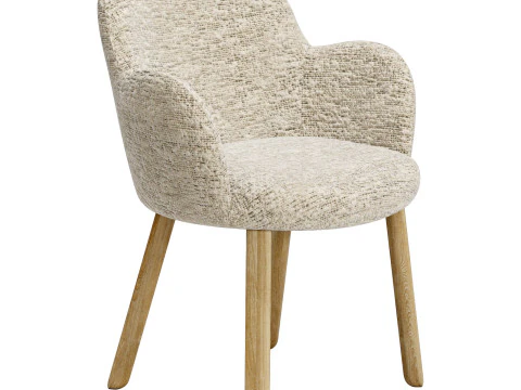 Moroso tulp chair-wood legs 3D Model
