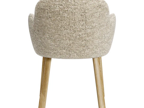 Moroso tulp chair-wood legs 3D Model
