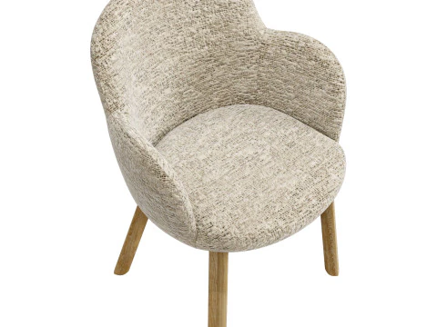 Moroso tulp chair-wood legs 3D Model