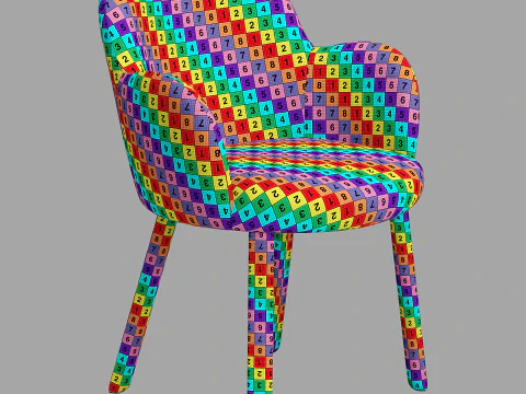 Moroso tulp chair-wood legs 3D Model