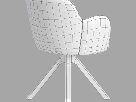 Moroso Tulp Swivel Chair 3D मॉडल