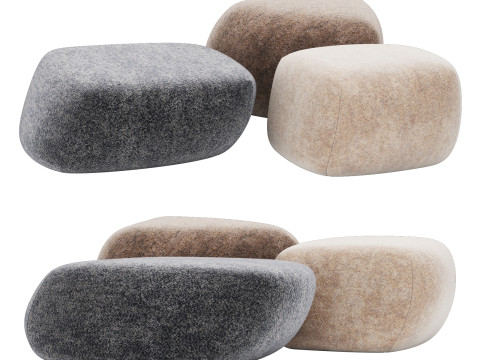 Moroso pebble ottoman 3D Model