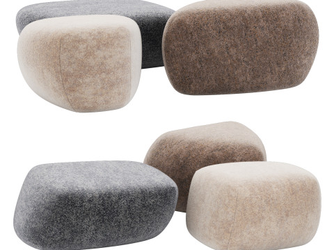 Moroso pebble ottoman 3D Model