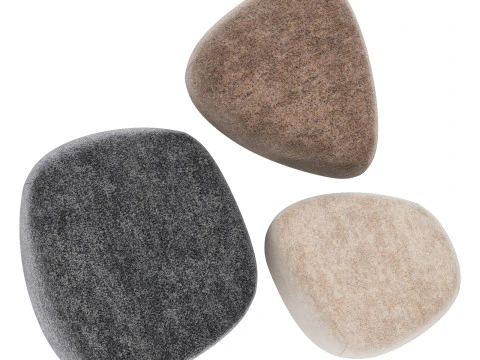 Moroso pebble ottoman 3D Model