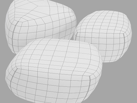 Moroso pebble ottoman 3D Model