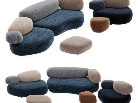 Moroso sistema di ciottoli set 001 Modello 3D