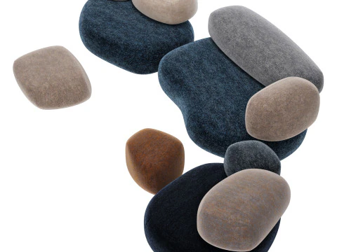 Moroso sistema di ciottoli set 001 Modello 3D