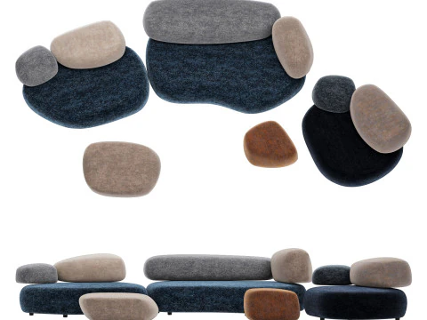 Moroso sistema di ciottoli set 001 Modello 3D