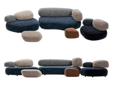 Moroso sistema di ciottoli set 001 Modello 3D