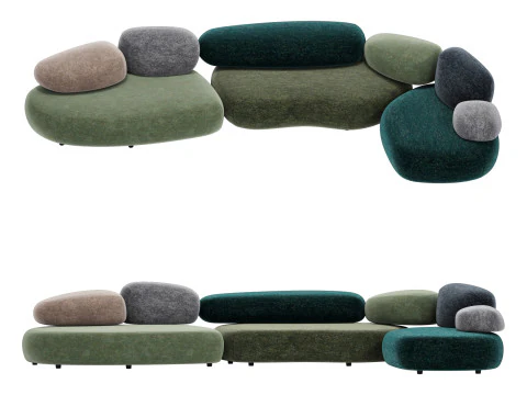 Moroso pebble system set 002 3D Model