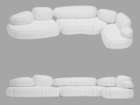 Moroso pebble system set 002 3D Model