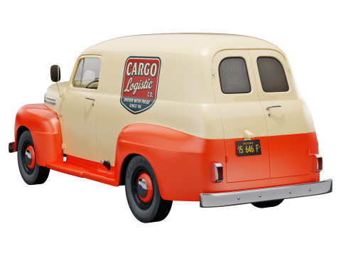 F 1 panel truck 1948 Modello 3D