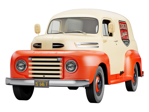 F 1 panel truck 1948 Modello 3D