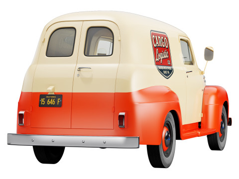 F 1 panel truck 1948 Modello 3D
