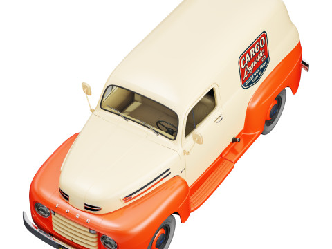 F 1 panel truck 1948 Modello 3D