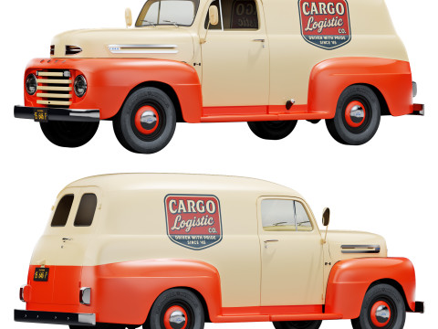 F 1 panel truck 1948 Modello 3D